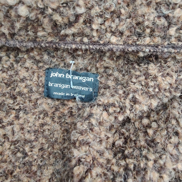 John Branigan Women's Double breasted Wool Brown Sweater Coat - Picture 6 of 6